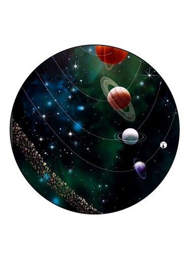 Solar Planet Printed Fridge Magnet Blue/Green/Black 5.5cm