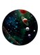 Solar Planet Printed Fridge Magnet Blue/Green/Black 5.5cm
