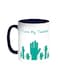 I Love My Teacher Printed Coffee Mug Blue/White 11ounce
