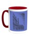 Drawing Of Paris Printed Coffee Mug Blue/White/Red 11ounce