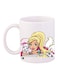 Cartoon Printed Coffee Mug White/Yellow/Purple 11ounce