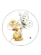 Mouse Printed Fridge Magnet Round Multicolour