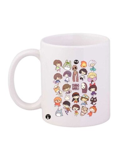 Studio Ghibli Printed Coffee Mug White/Orange/Green