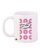 Doughnuts Printed Mug White/Pink/Black