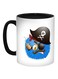 Colourful Monster Printed Coffee Mug Black/White/Blue