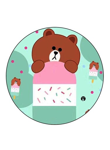 Bear Printed Fridge Magnet Multicolour