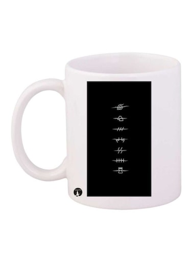 The Anime Naruto Printed Mug White/Black Standard Size
