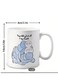 Ceramic Mug with Arabic Calligraphy &amp; Whimsical Blue Creature Design in Pink