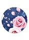 Flowers Printed Fridge Magnet Round Multicolour