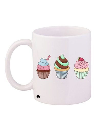 Printed Ceramic Coffee Mug Multicolour