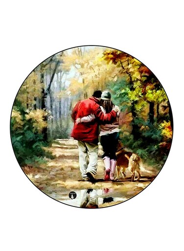 A Man And A Woman Printed Fridge Magnet Multicolour