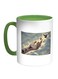 Freedom Of Birds Printed Coffee Mug White/Green/Blue 11ounce