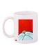 Cat Printed Coffee Mug White/Red/Blue 11ounce