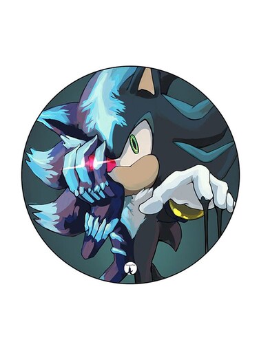 Video Game Sonic Printed Fridge Magnet Round Multicolour