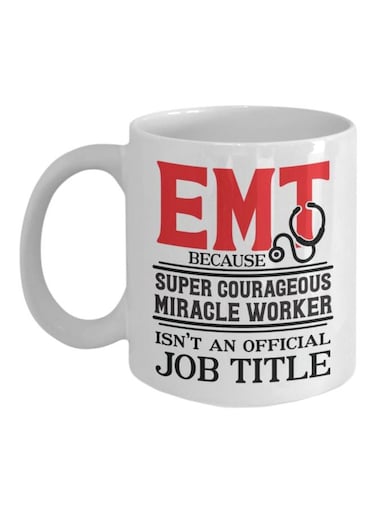 Quote Printed Coffee Mug White/Black/Red