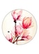 Flowers Printed Fridge Magnet Pink/Beige/Brown 5.5cm
