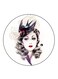Woman Printed Fridge Magnet Multicolour