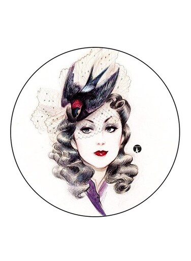 Woman Printed Fridge Magnet Multicolour