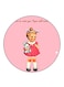 Girl Printed Fridge Magnet Multicolour