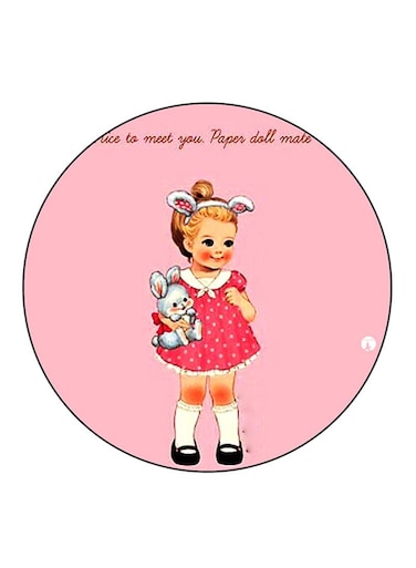 Girl Printed Fridge Magnet Multicolour
