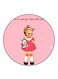Girl Printed Fridge Magnet Multicolour