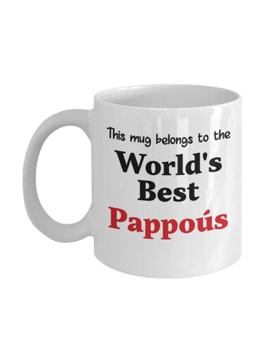 World's Best Pappous Printed Coffee Mug White/Black/Red
