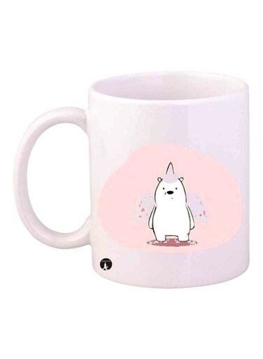 We Bare Bears Printed Mug White/Pink/Black Standard Size