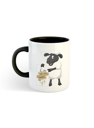 Eid Al-Adha Sheep Printed Mug White/Black