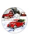 Vintage Art Printed Fridge Magnet Multicolour