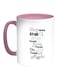 English Quote Printed Coffee Mug White/Pink 11ounce