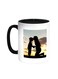 Mother And Child Printed Coffee Mug Black/White 11ounce