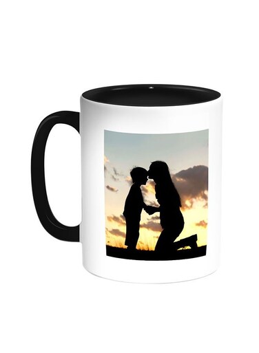 Mother And Child Printed Coffee Mug Black/White 11ounce