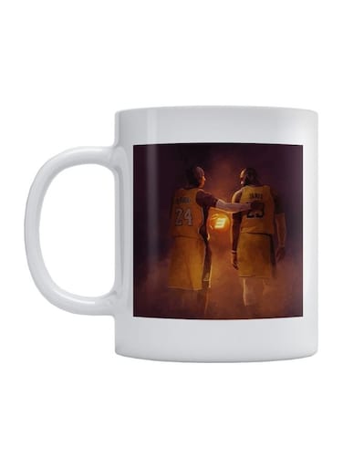 Kobe Bryant Printed Mug White/Yellow/Brown