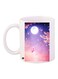 Moon Printed Coffee Mug White/Pink/Blue 11ounce