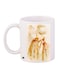Girl Printed Coffee Mug White/Yellow/Beige 11ounce