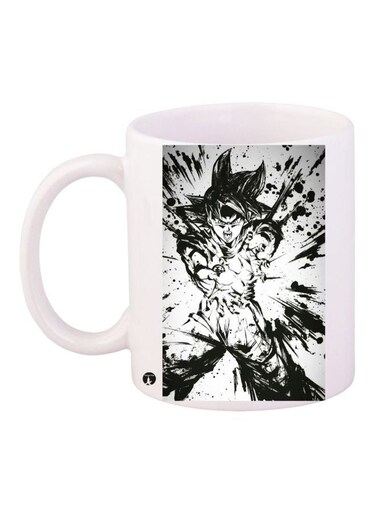 Cartoon Printed Coffee Mug White/Black 11ounce