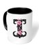 RYN&reg; Ceramic Coffee Mug with Initial Design Printed Gift for Coffee and Tea Lovers 11 Oz alphabet I