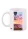 Cartoon Printed Coffee Mug White/Brown/Blue 11ounce