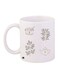Printed Ceramic Coffee Mug White/Black 11ounce