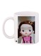 Cartoon Girl Printed Coffee Mug White/Beige/Pink 11ounce