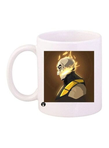 Mortal Kombat Printed Coffee Mug White/Brown/Black