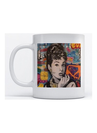 Mug Pop Art for Coffee and Tea White