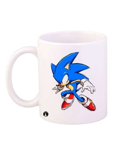 Sonic Printed Mug White/Blue/Red Standard Size
