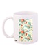 Flowers Printed Coffee Mug White/Beige/Orange 11ounce