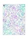Printed Metallic Plate Pink/Purple/Green 20x15cm