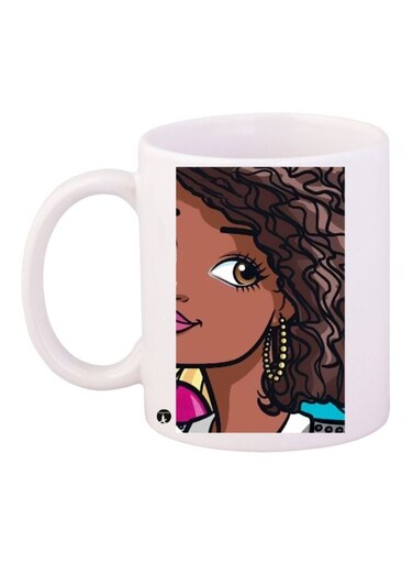 Barbie Printed Coffee Mug White/Brown/Black