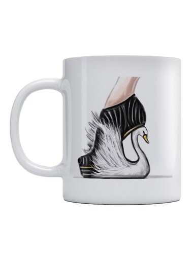 Goose Shoes Printed Mug White/Black