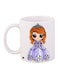 Princess Printed Coffee Mug White/Purple/Brown 11ounce
