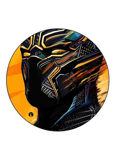 Black Panther Printed Fridge Magnet Round Multicolour