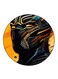 Black Panther Printed Fridge Magnet Round Multicolour
